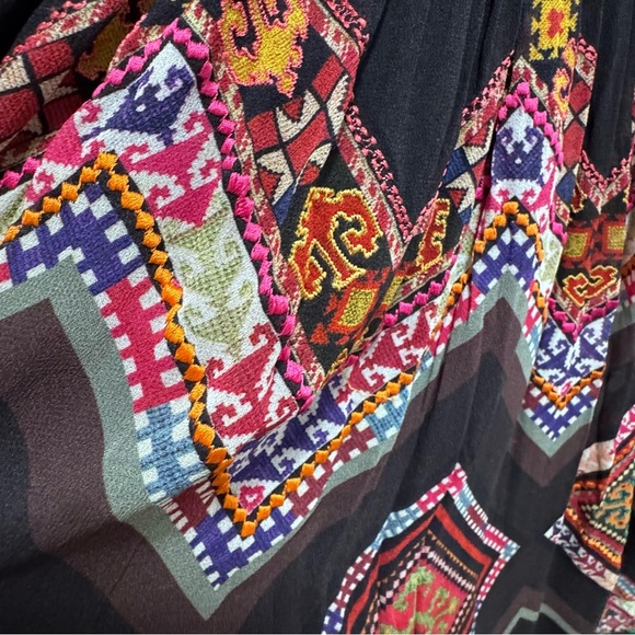 Anthropologie Patchworked Chevron Midi Dress Tanvi Kedia Size 2 Orig $278 - Picture 7 of 16